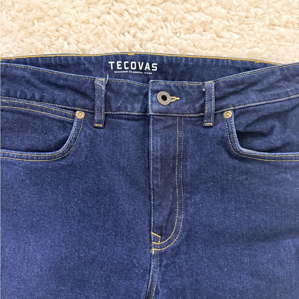 Tecovas Dark Indigo Straight-Leg Women's Jeans - Picture 3 of 9